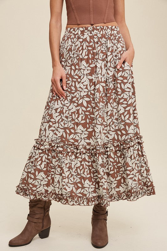 
                  
                    Leaf Print Skirt
                  
                